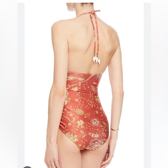 Zimmermann - Veneto Paisley-print Ruched Swimsuit - Picture 3 of 9